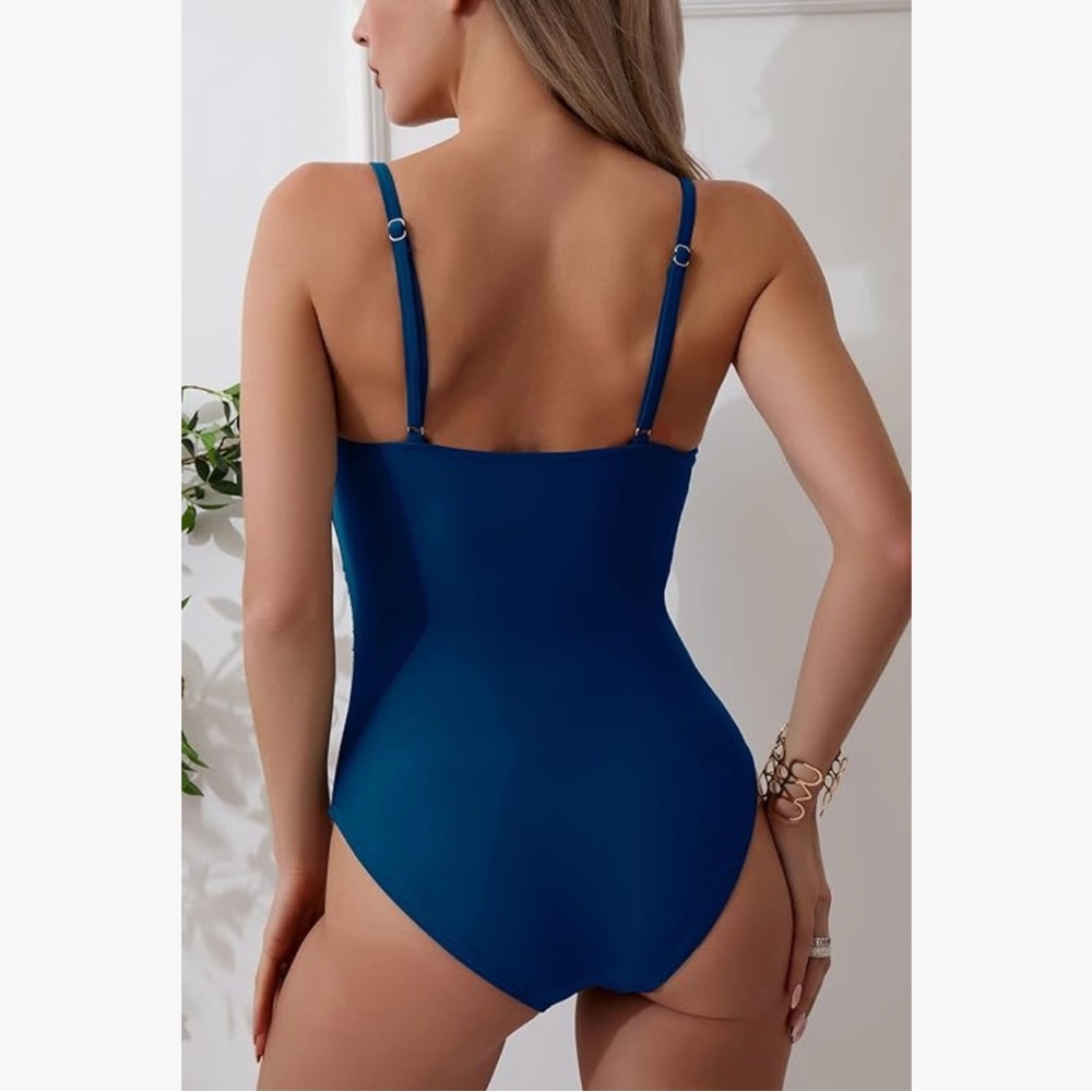Elegant Blue Women's Swimsuit - Picture 3 of 7